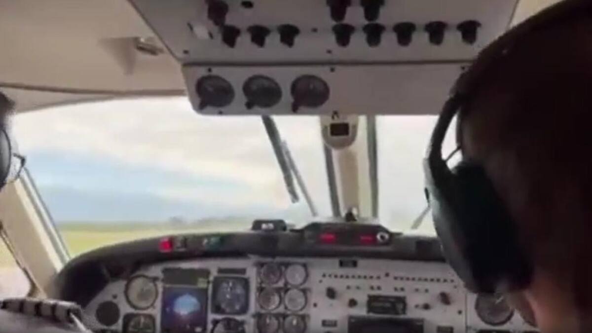 Aterrizaje de emergencia en Salta. Foto: Captura de pantalla.