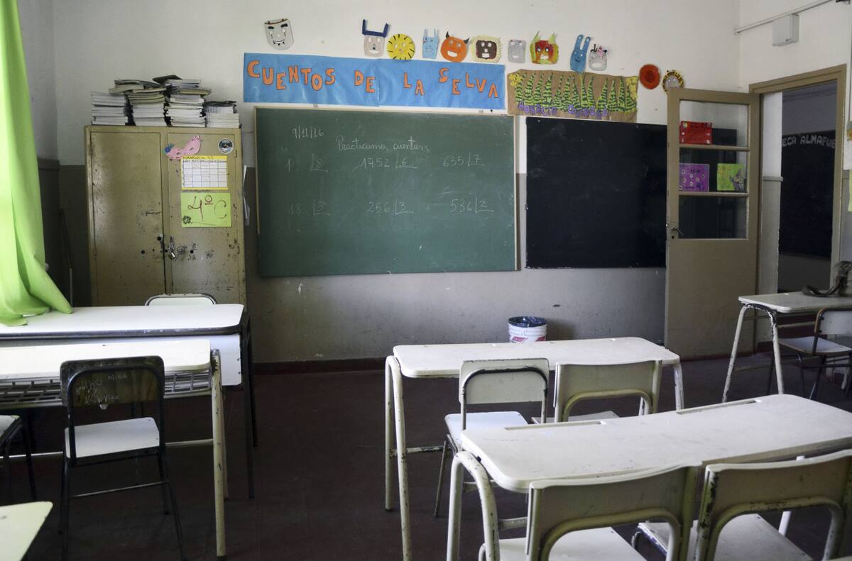 Aulas vacías por el paro docente. Foto: NA/AGLP