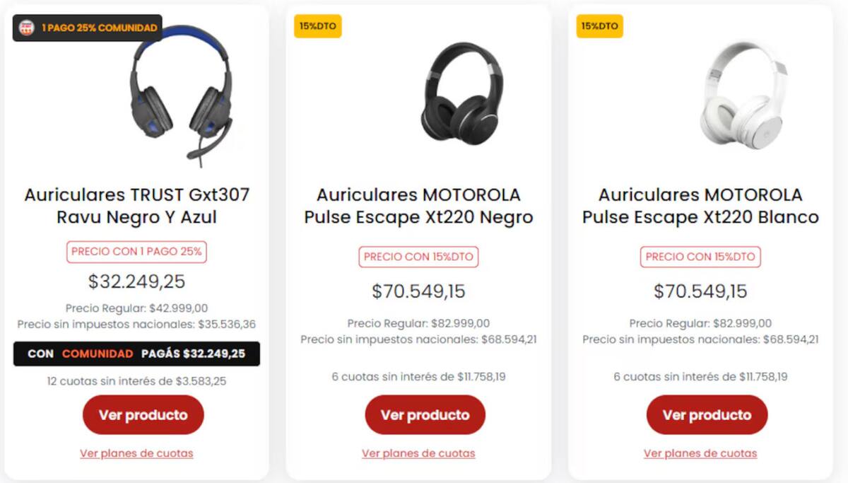 Auriculares 2x1. Foto: Coto.