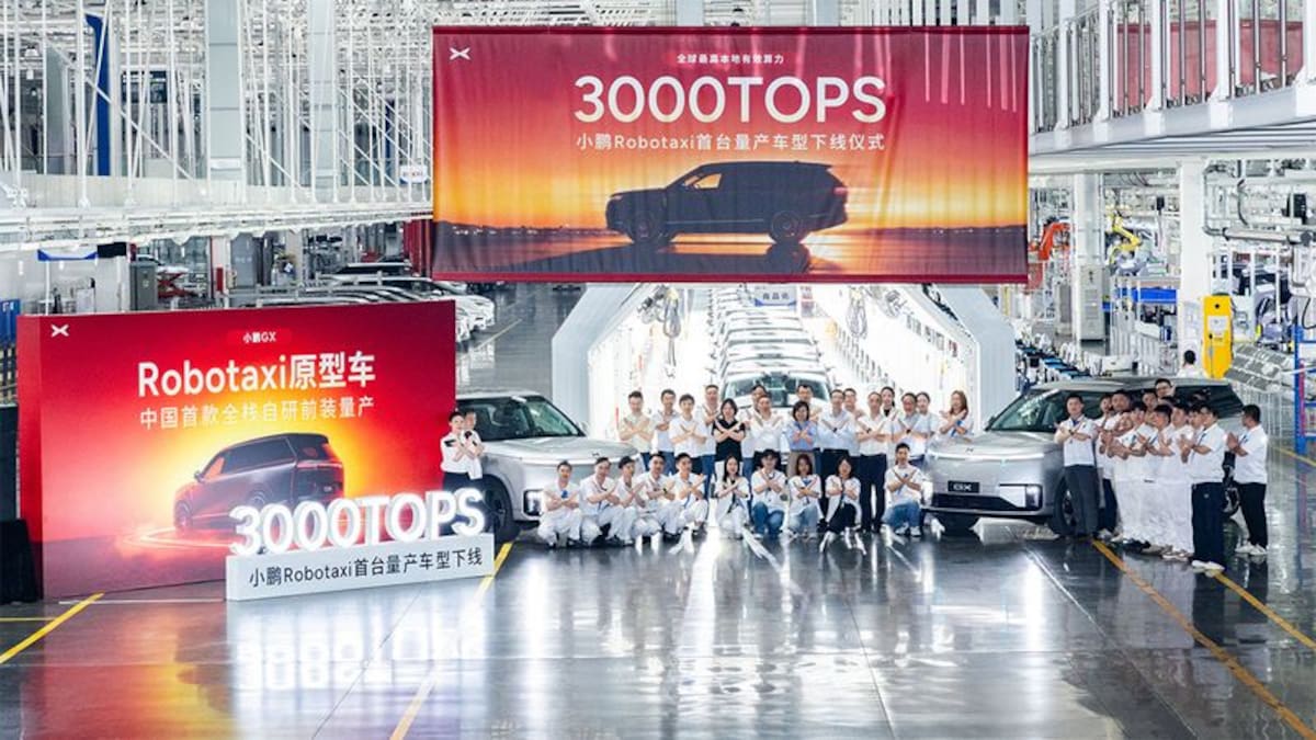 Auto autónomo de Xpeng en China.