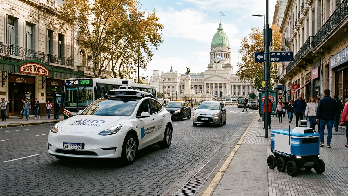 La Ciudad de Buenos Aires autorizó las pruebas de autos sin conductor y robots de reparto