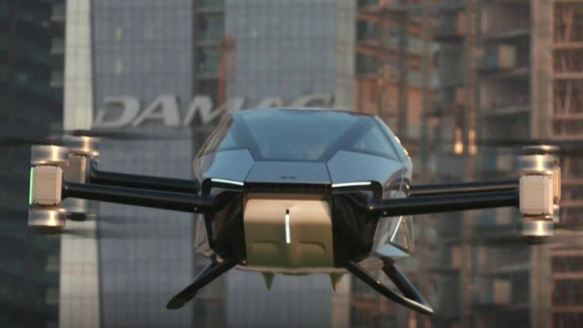 Auto volador de Xpeng llamado eVTOL. Foto: Reuters.