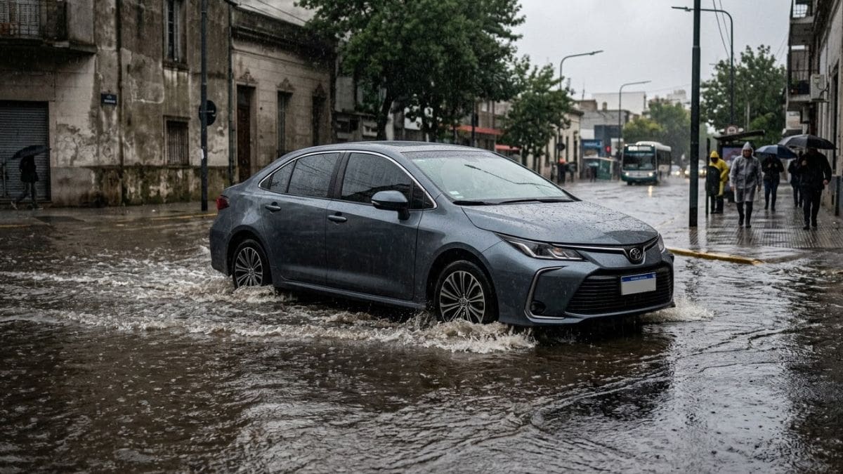 Carlos Alonso, mecánico: “Se puede atravesar una calle inundada siempre que el agua no supere los 40 centímetros”