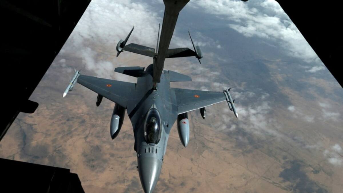 Los aviones caza F-16 que adquirió la Argentina.