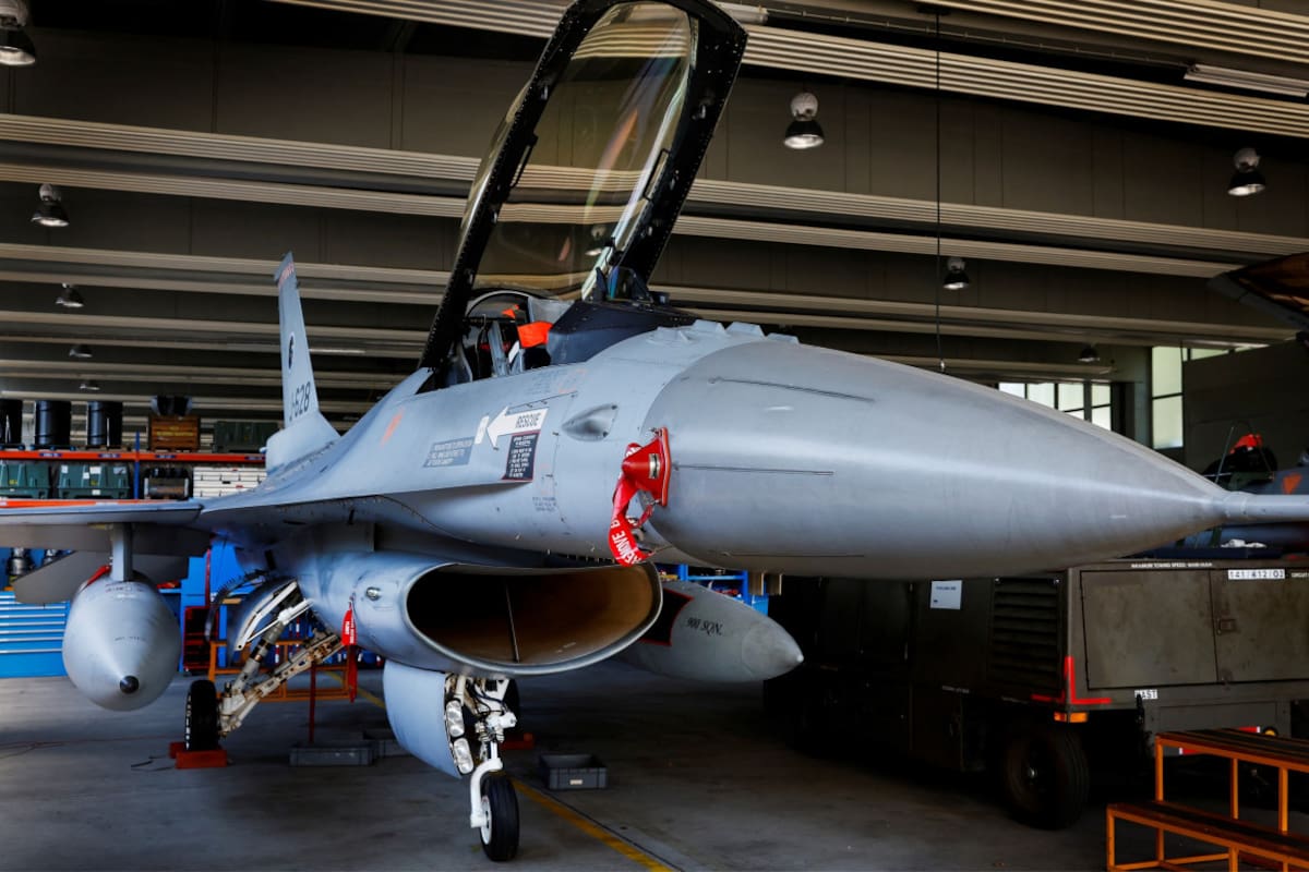 Avión de combate F16. Foto: Reuters.