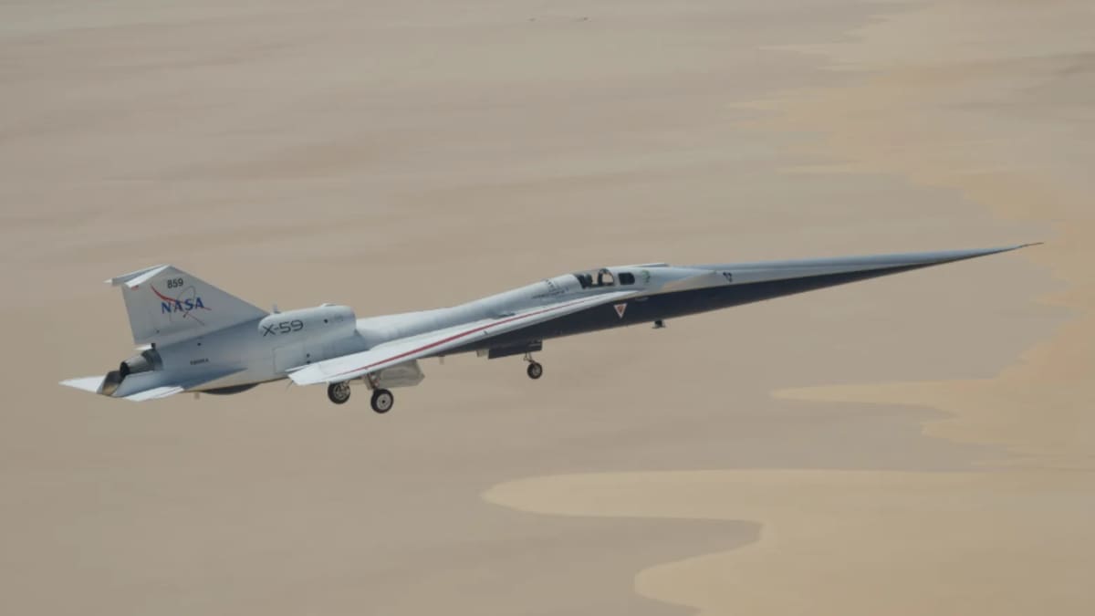 Adiós al ruido ensordecedor: la NASA logra que su jet supersónico X-59 vuele más rápido que el sonido de manera silenciosa