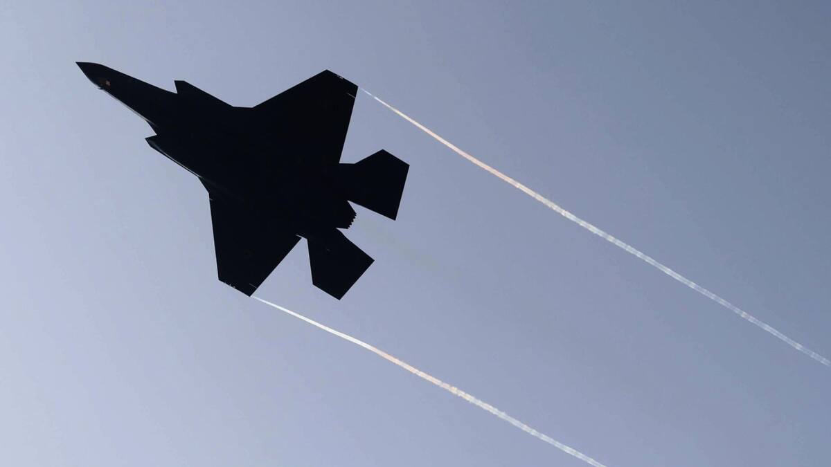 Aviones de combate israelíes F35 después de que Irán lanzara drones contra Israel. Foto: EFE.