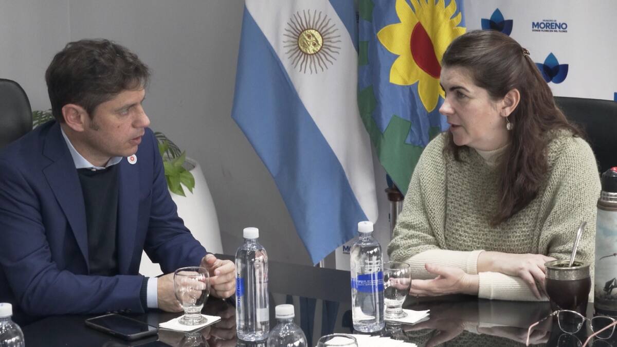 Axel Kicillof y Mariel Fernández. Foto: Captura de pantalla.
