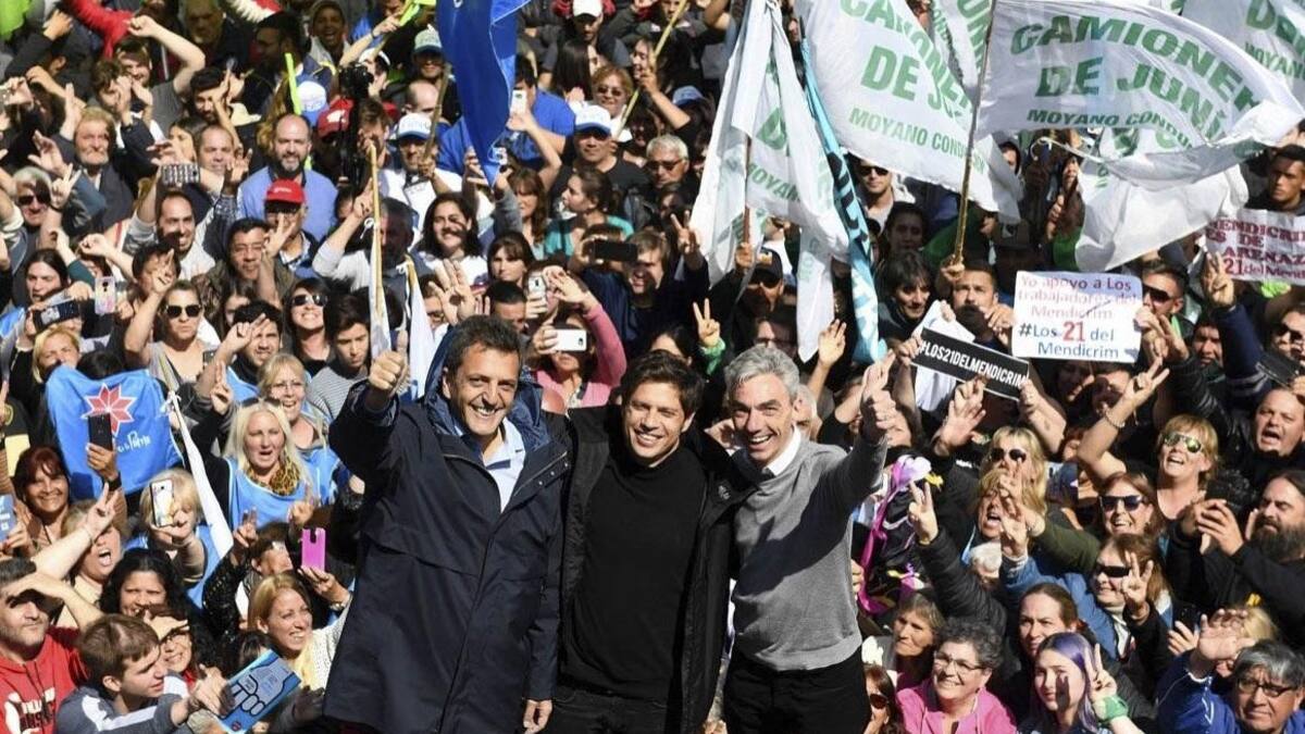 Axel Kicillof y Sergio Massa en Junín, elecciones 2019, NA