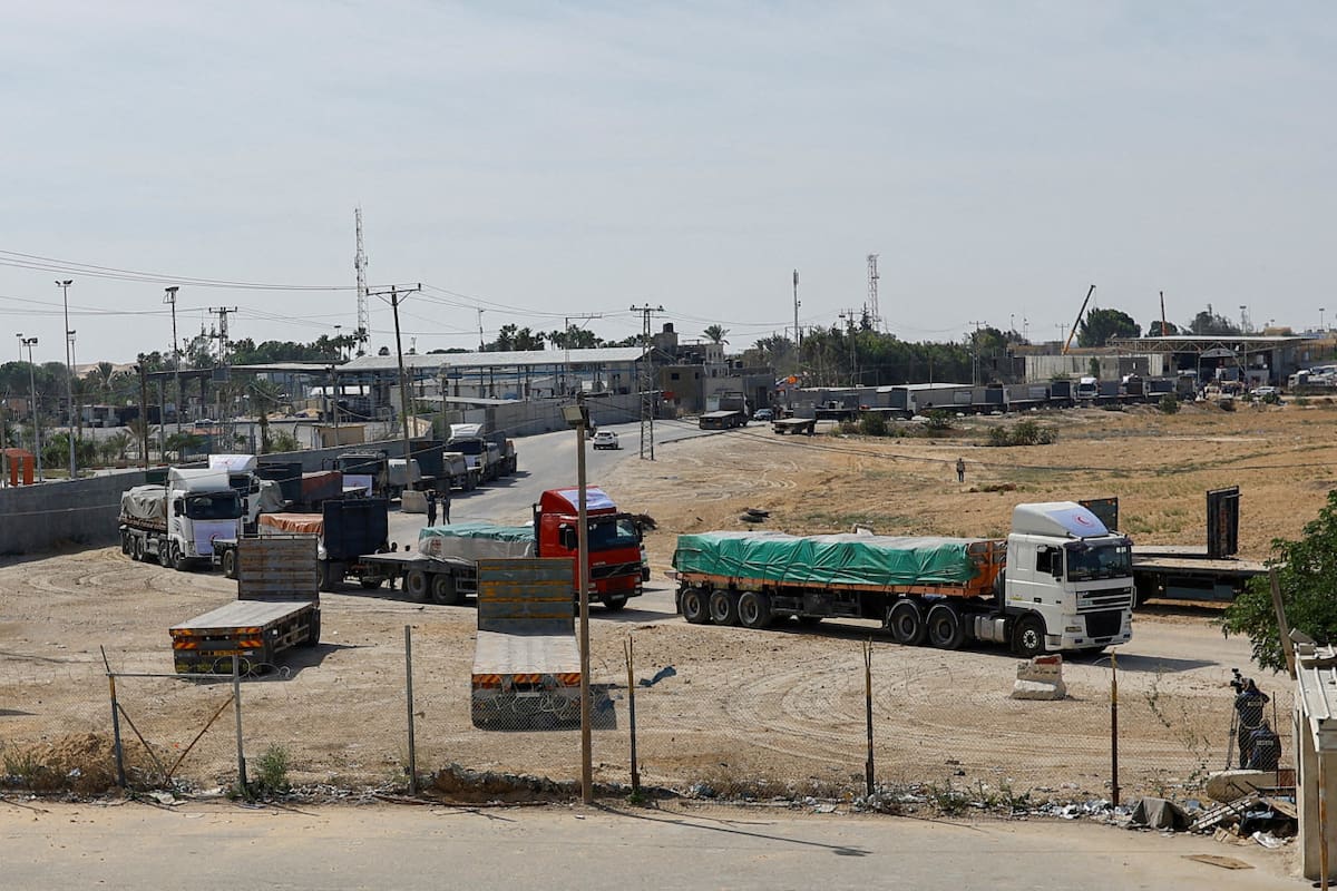 Ayuda humanitaria en la Franja de Gaza. Foto: Reuters.
