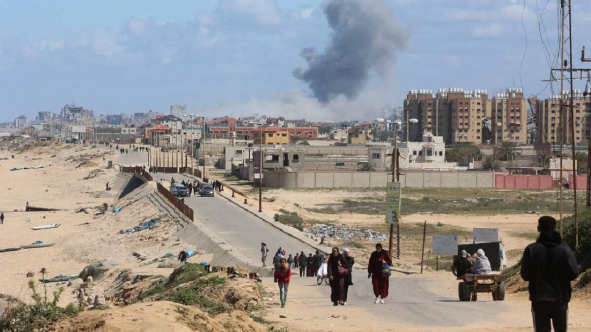 Ayuda humanitaria entra a Gaza. Foto: NA.