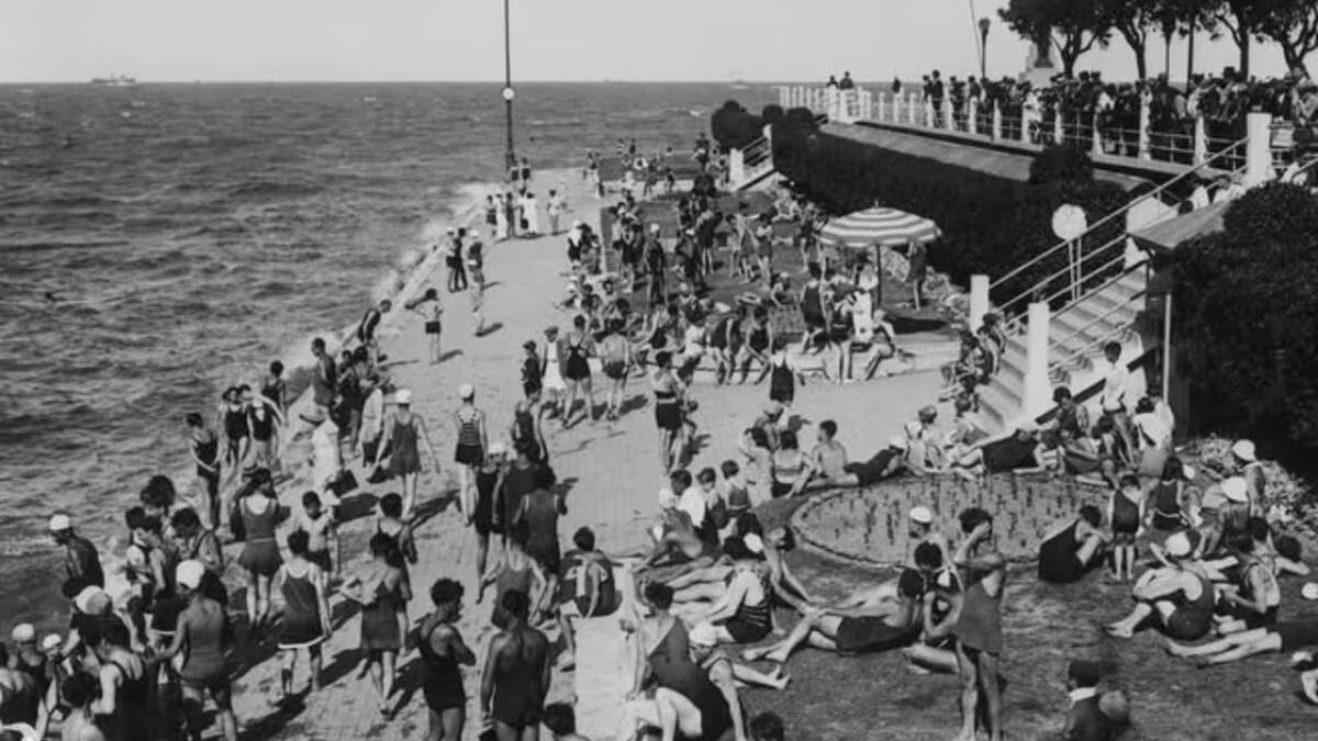 Balneario en la Costanera Sur a principio de siglo XX. Foto: AGN