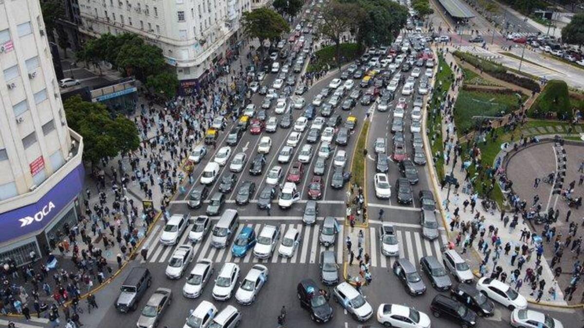 Banderazo contra expropiación de Vicentin, Obelisco