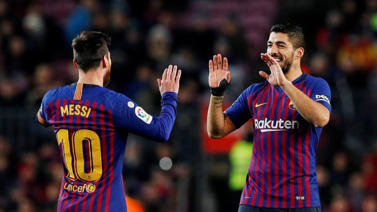 Barcelona vs Leganés Messi y Suárez - Reuters