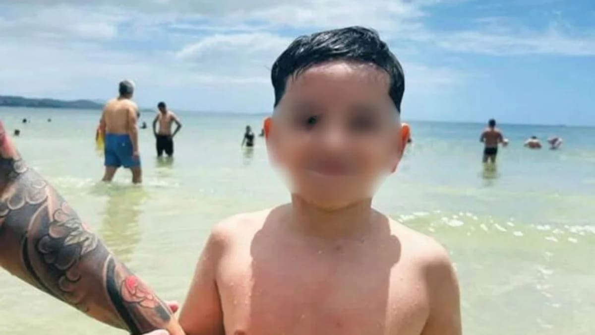 Bastián, el niño internado tras el choque en Pinamar.