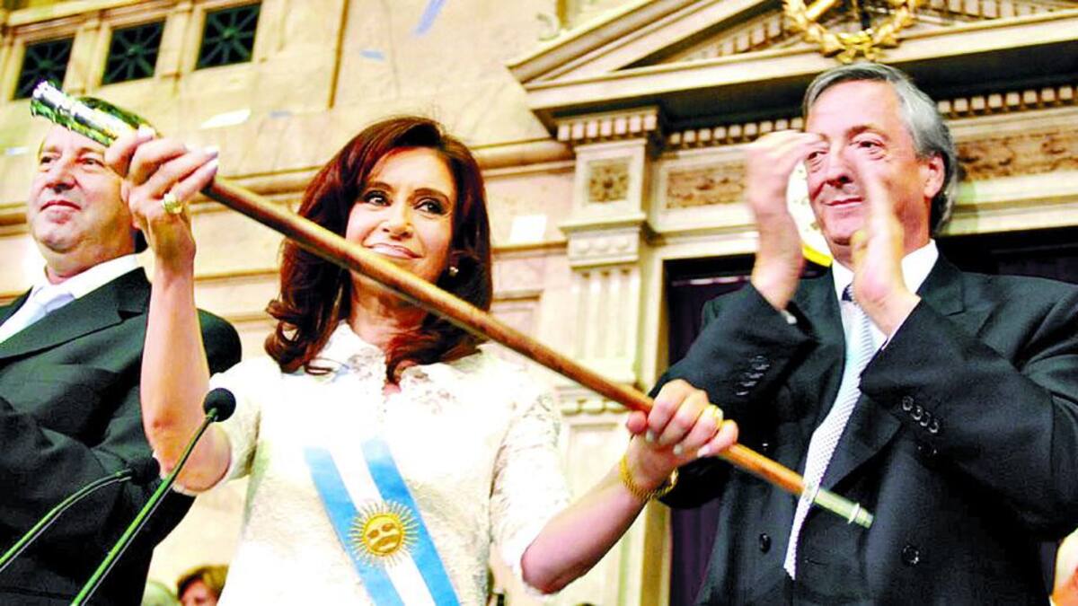 Bastones presidenciales de Cristina y Néstor Kirchner