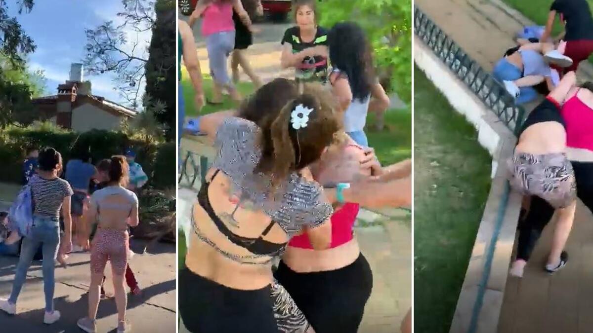 Batalla campal en El Palomar: alumnos se enfrentaron a golpes y palazos frente a la escuela