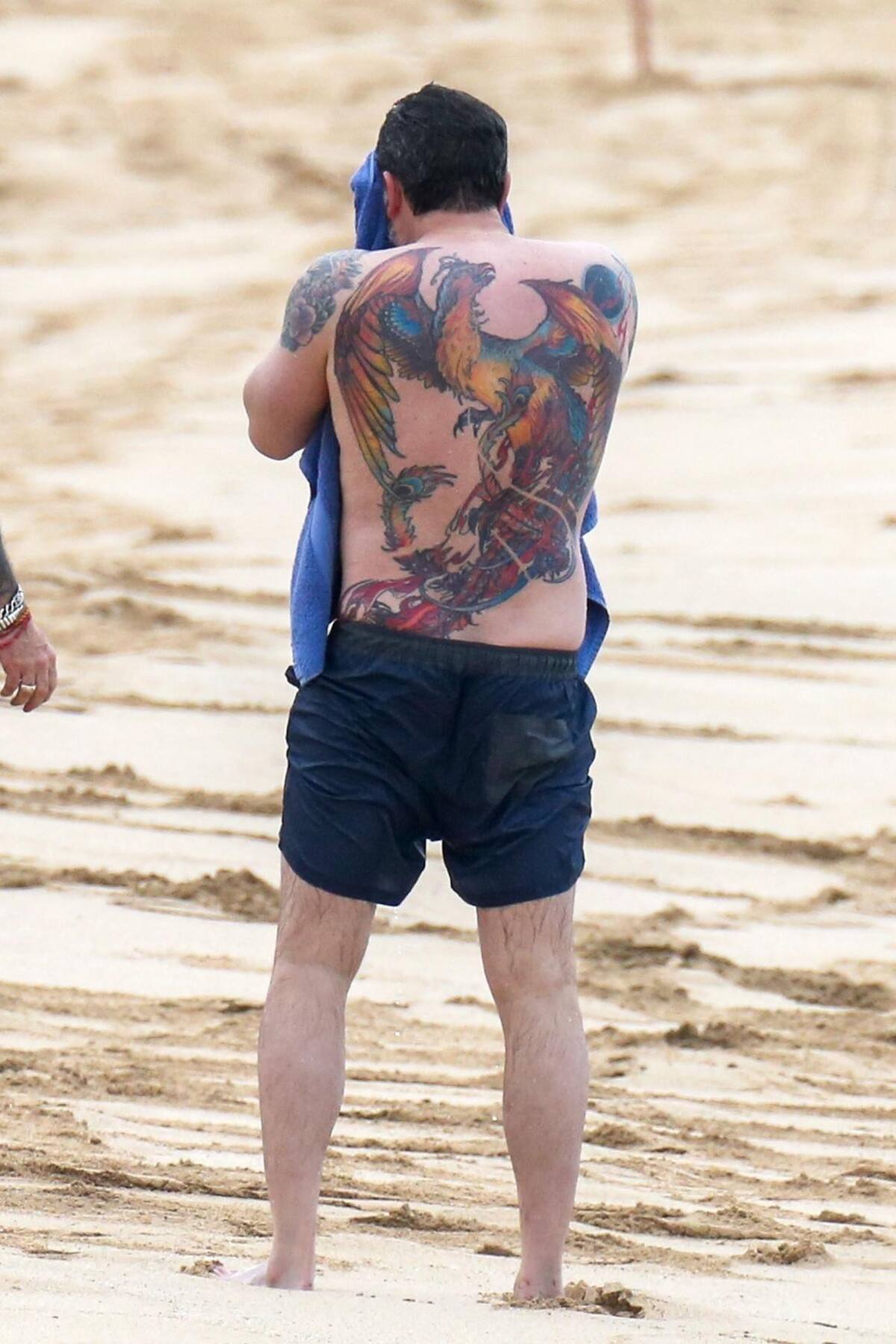 Ben Affleck mostró su enorme y majestuoso tatuaje secreto