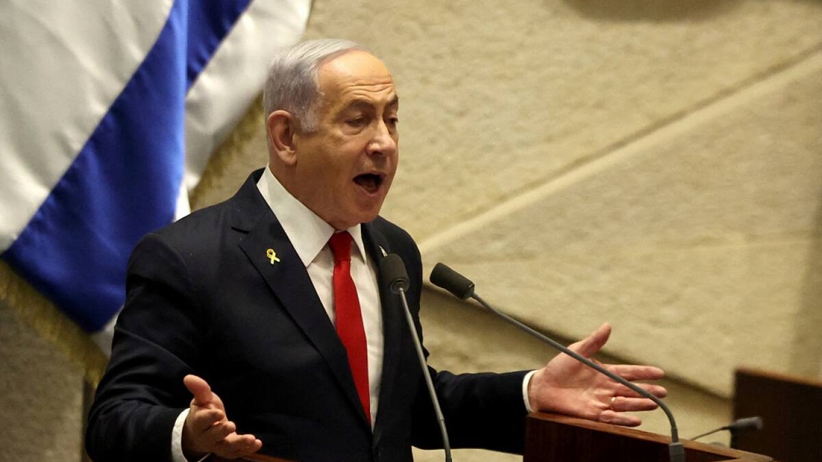Benjamín Netanyahu ante el Comité de Asuntos Exteriores y Defensa de la Knéset (Parlamento israelí). Foto: Reuters.
