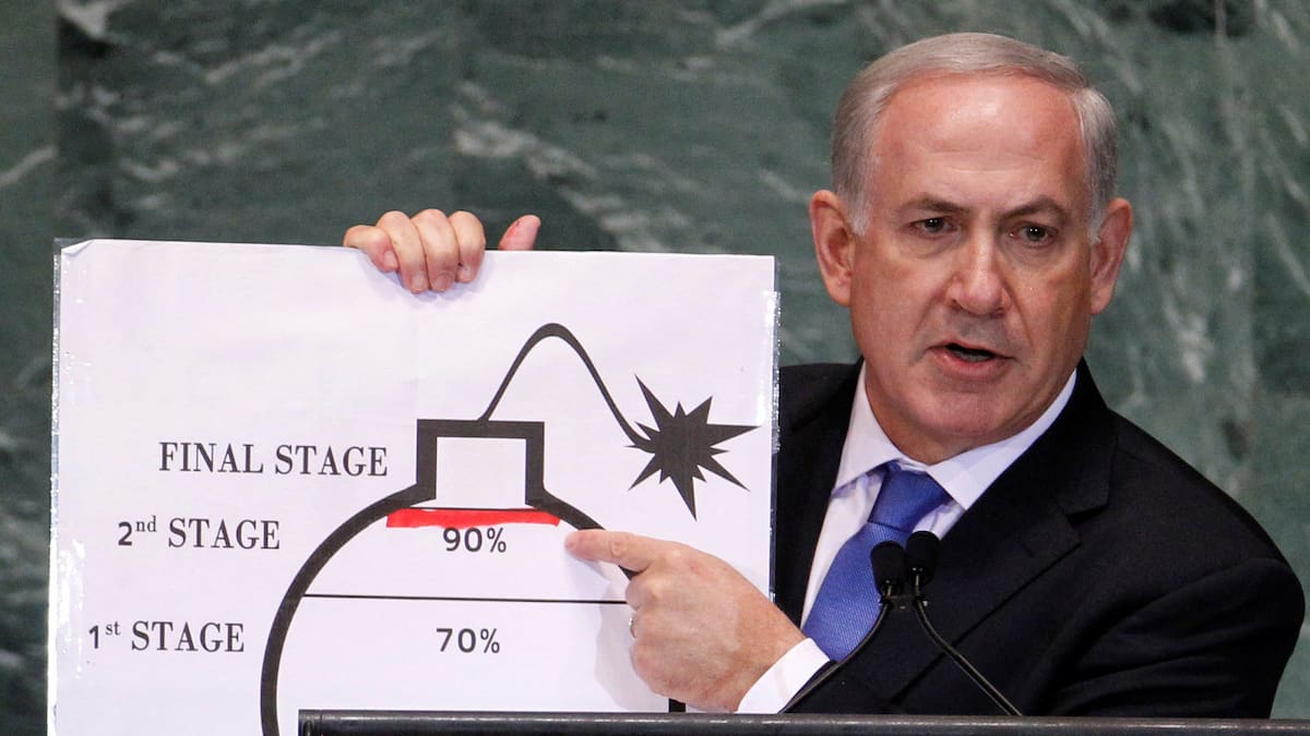 Benjamín Netanyahu en medio de la escalada bélica con Irán. Foto: Reuters/Lucas Jackson.