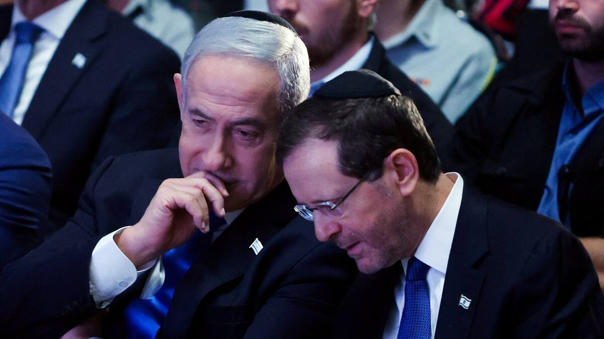 Benjamin Netanyahu y Isaac Herzog. Foto: REUTERS.