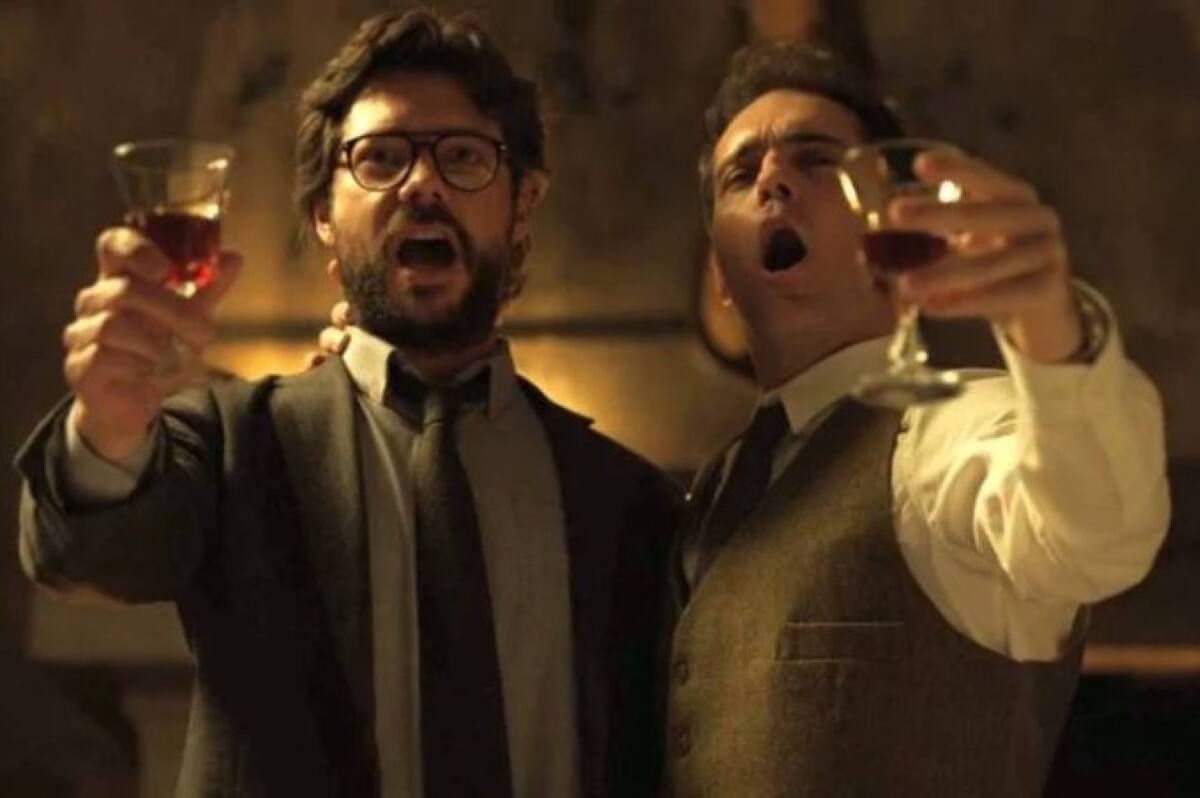 Berlín y El Profesor. Fuente: X @lacasadepapel