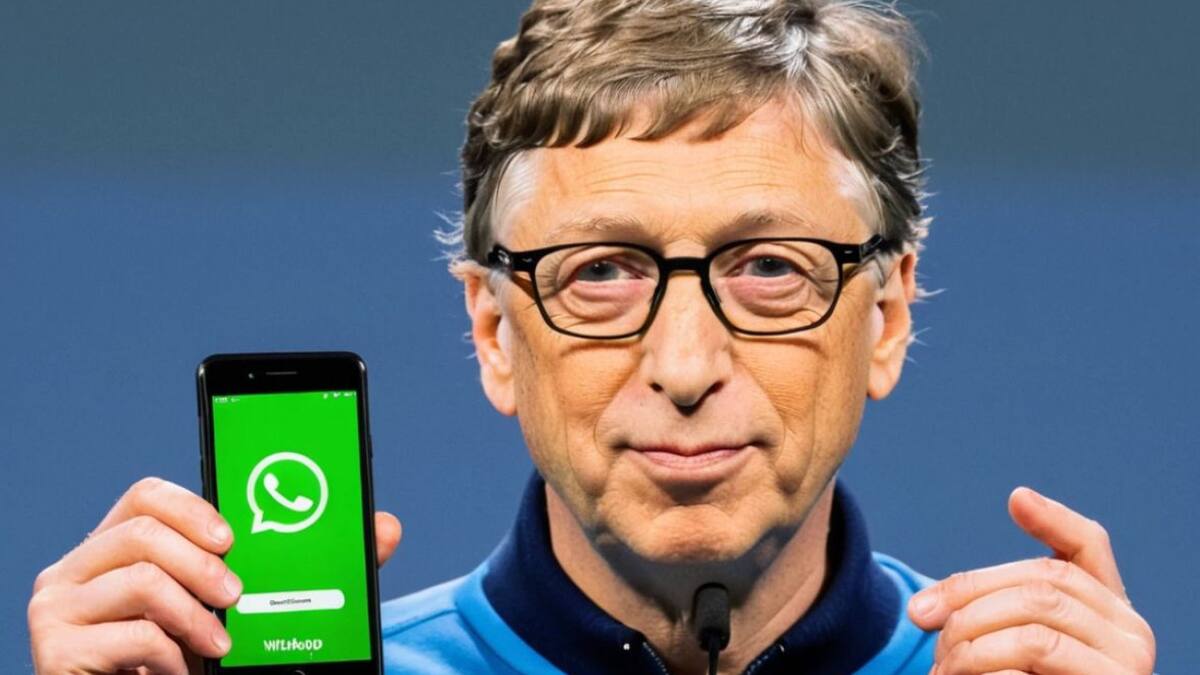 Bill Gates no usa WhatsApp. Foto: IA