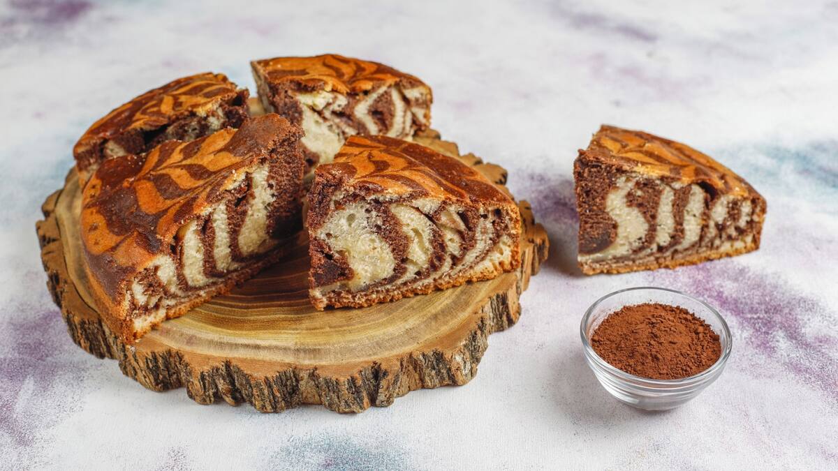 Bizcochuelo marmolado. Foto: Freepik