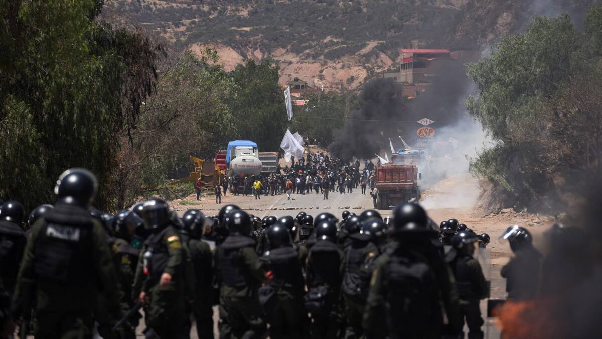 Bloqueo de carreteras en Bolivia en apoyo a Evo Morales. Foto: Reuters