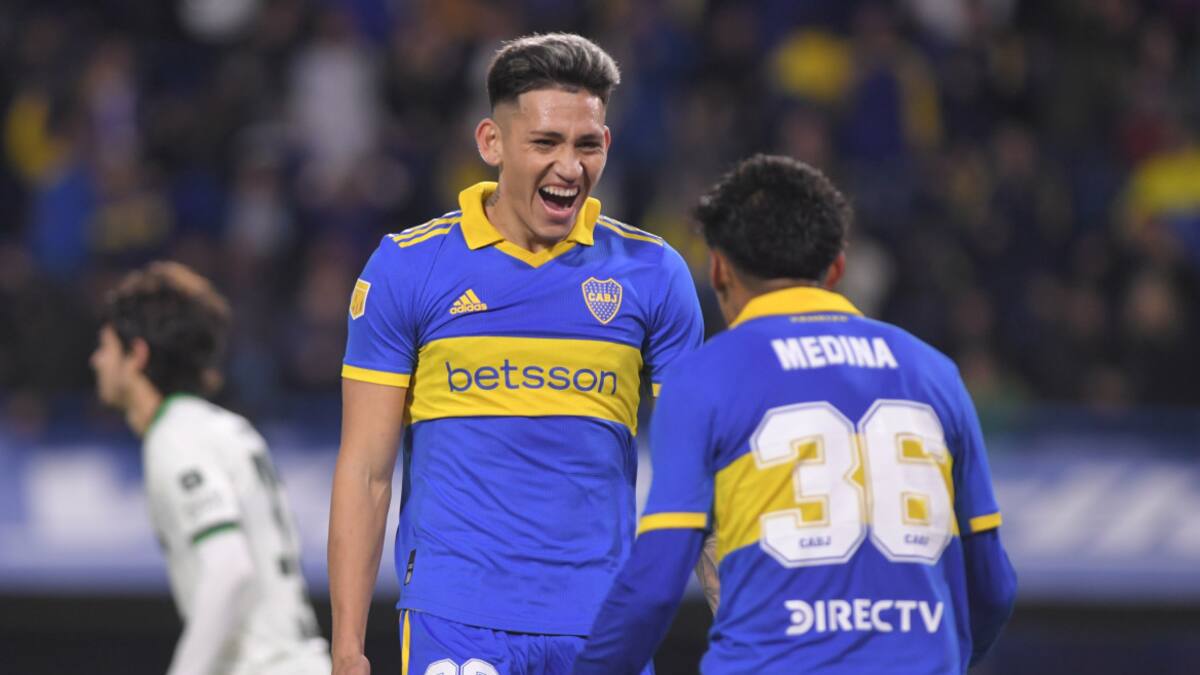 Boca vs. Sarmiento, Liga Profesional de fútbol. Foto: Télam.