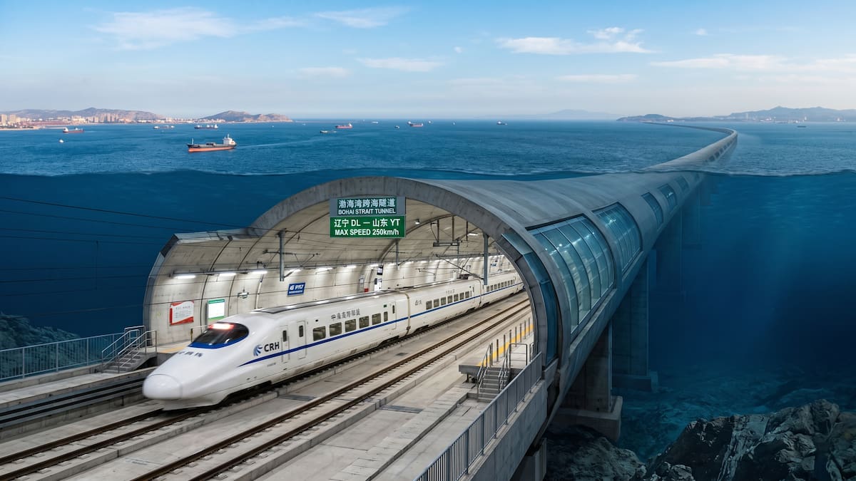 Megaingeniería china: así es el tren de alta velocidad que conectará 7 estaciones clave en menos de 60 minutos