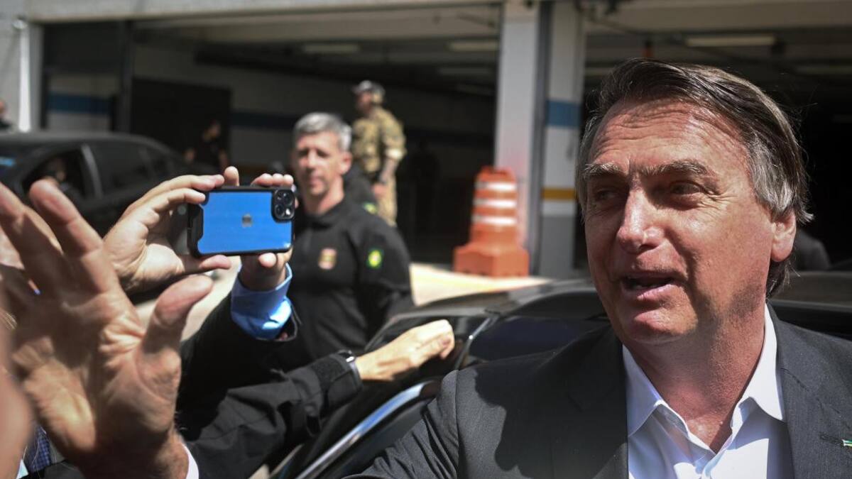 Bolsonaro se presentó a declarar. Foto: EFE.