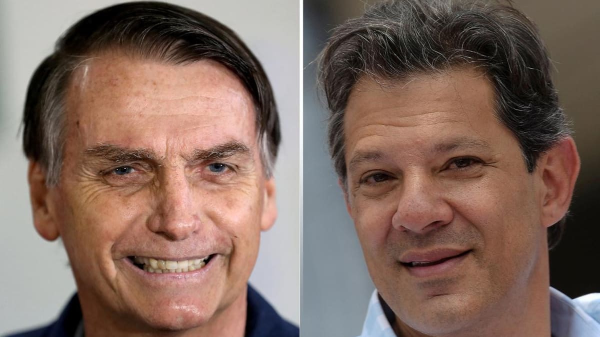 Bolsonaro y Haddad, elecciones en Brasil, balotaje, segunda vuelta, Reuters