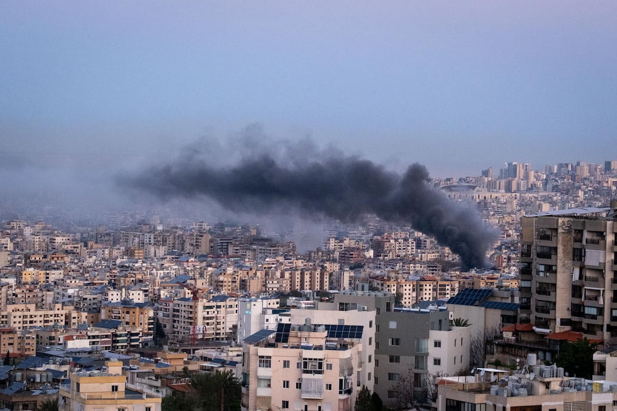 Bombardeo de Israel sobre el sur de Beirut.