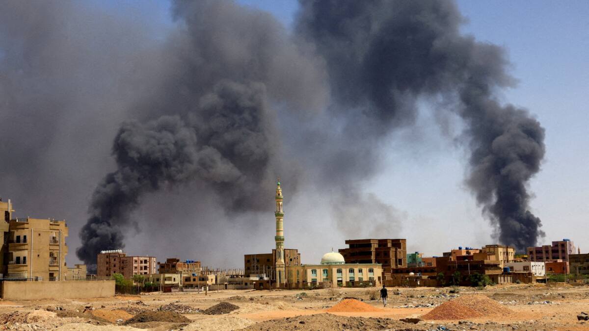 Bombardeo en Sudán. Foto: Reuters.