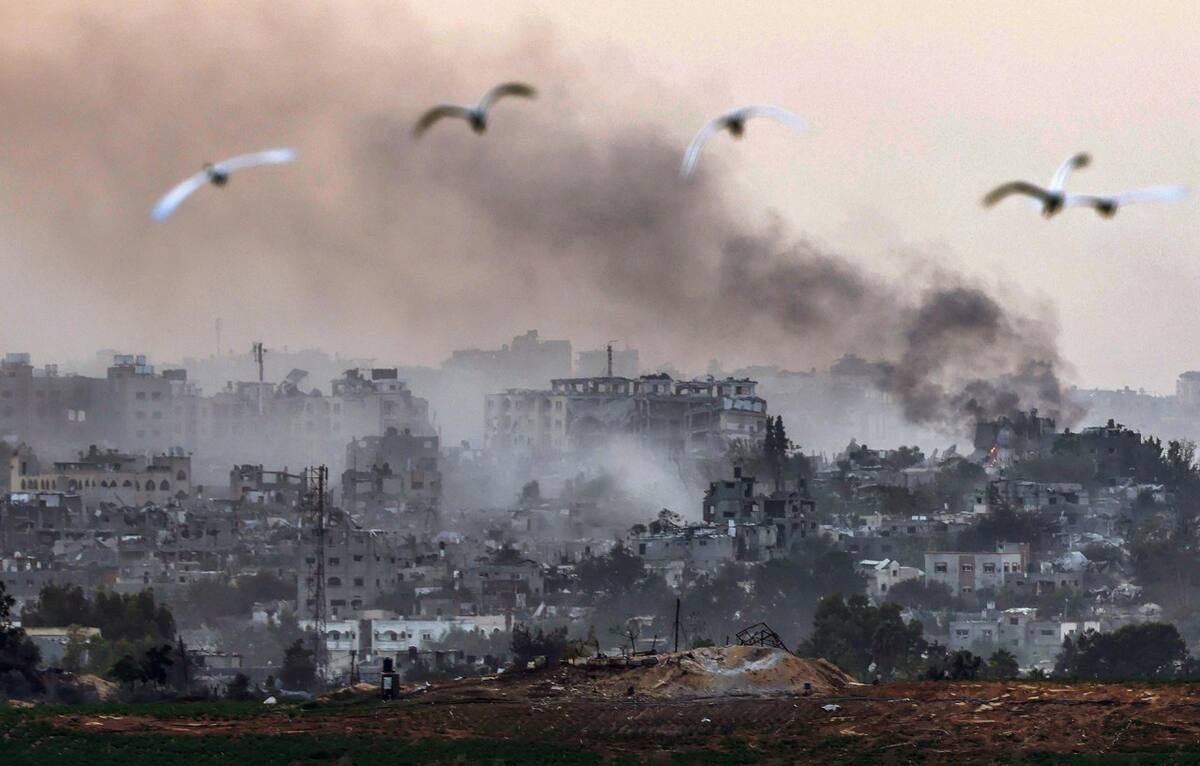 Bombardeos en Gaza. Foto: EFE.