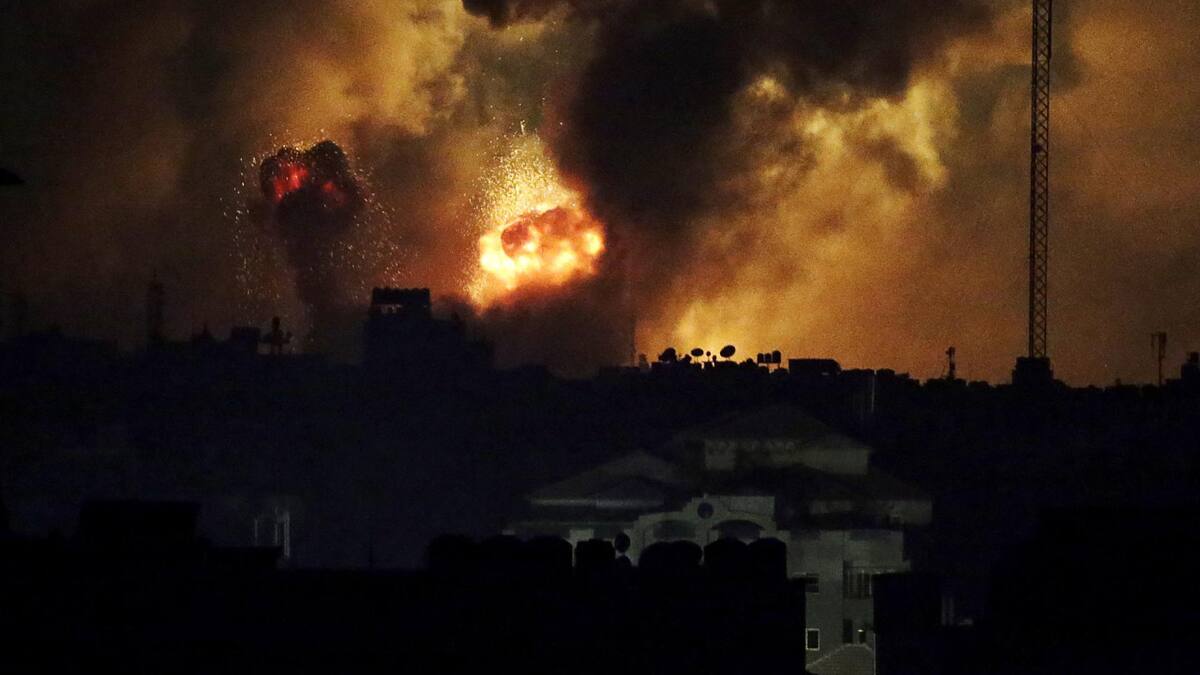 Bombardeos en Gaza. Foto: EFE.