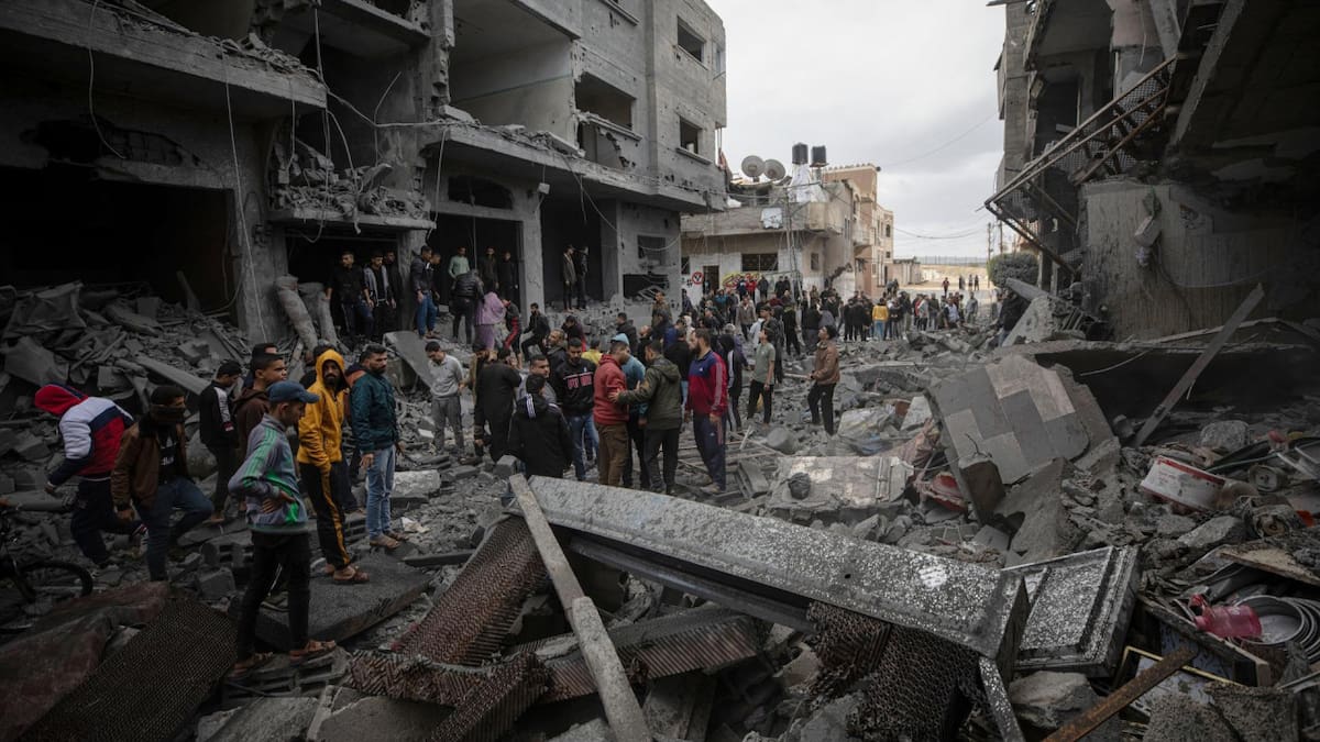 Momentos dramáticos en Gaza. Foto: EFE.