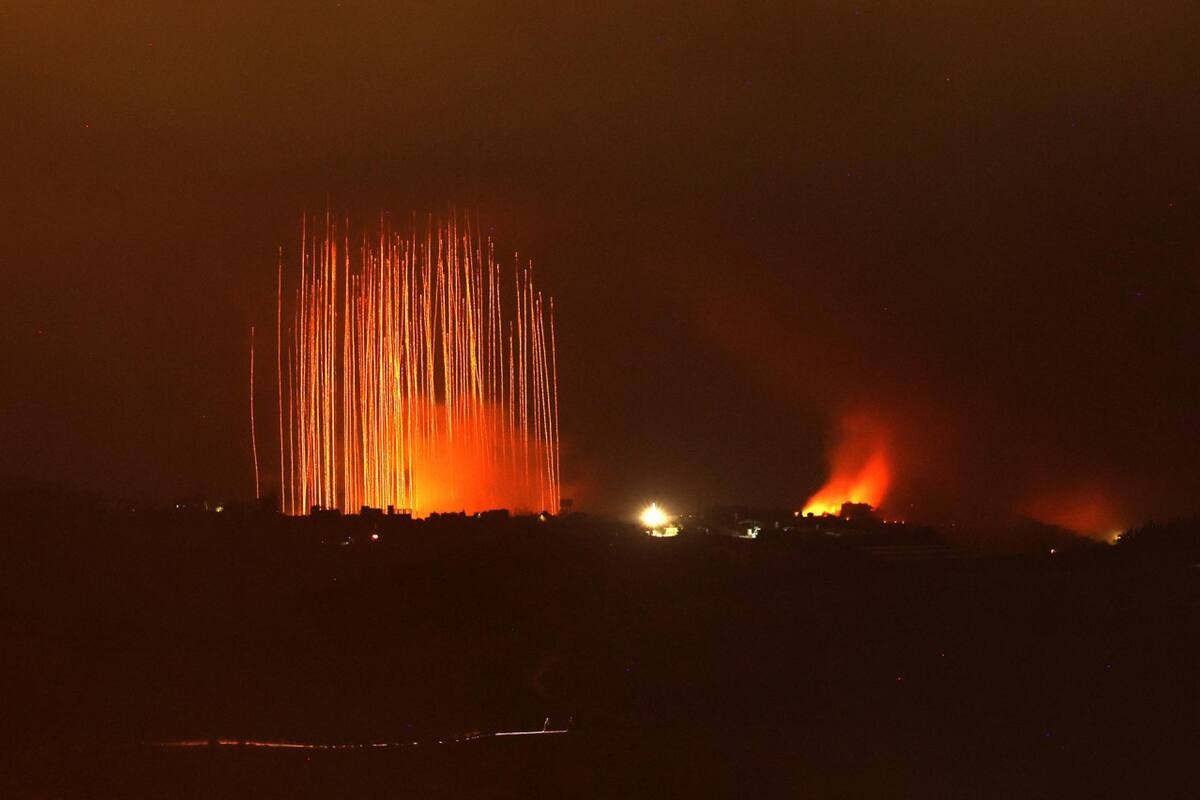 Bombardeos en la frontera entre Israel y el Líbano. Foto: EFE.