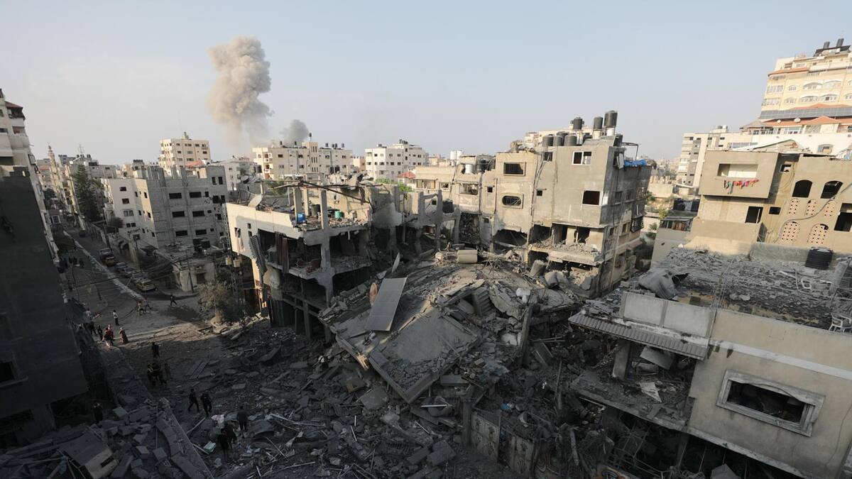 Bombardeos israelíes en Gaza. Foto: EFE