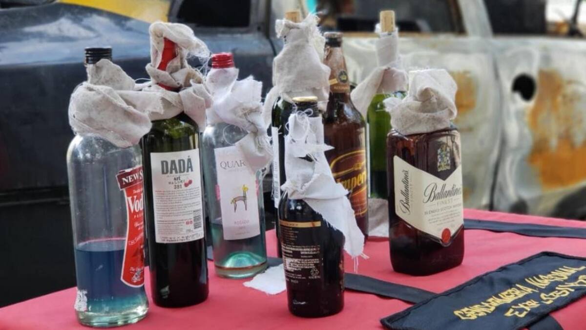 Bombas molotov en el centro porteño