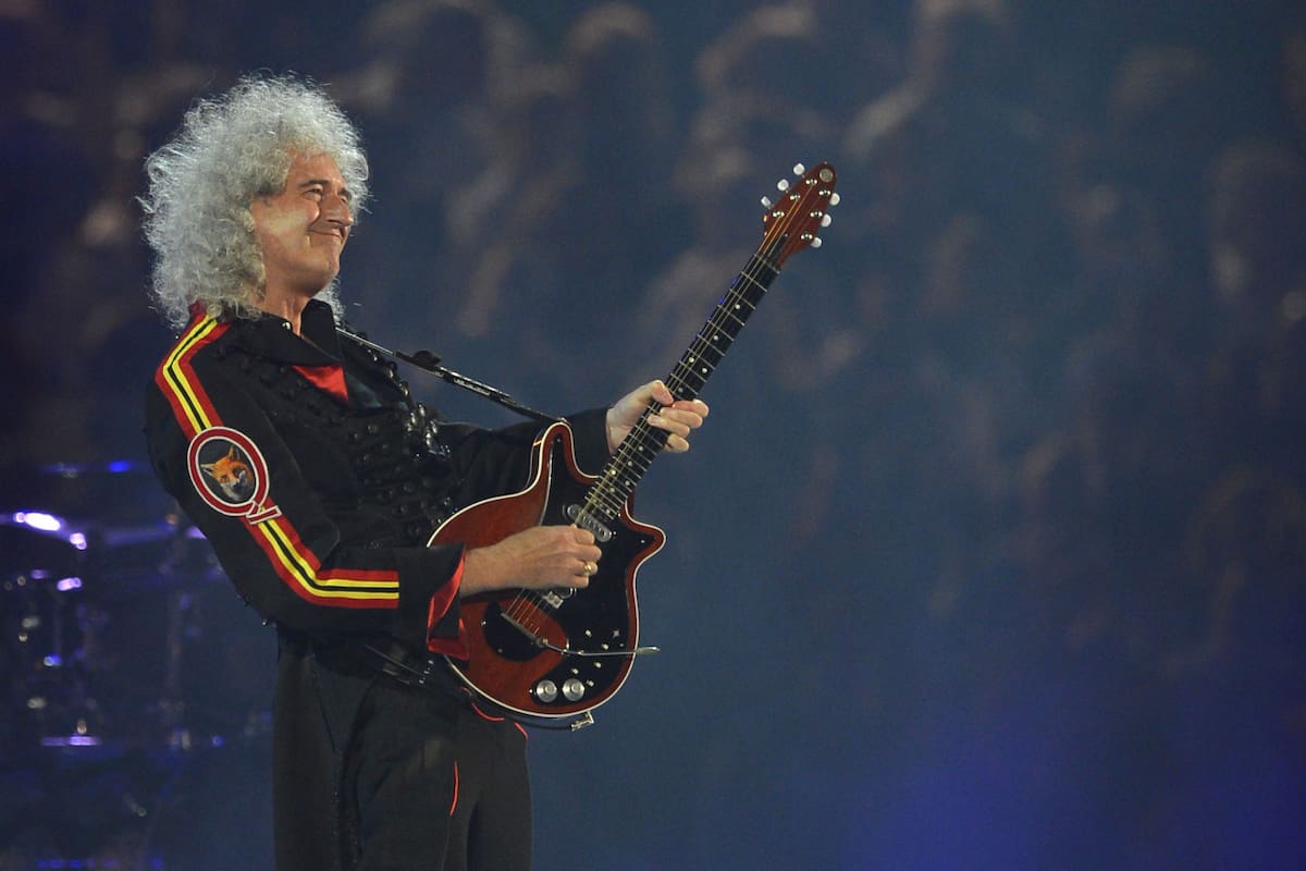 Brian May, el guitarrista de Queen. Foto: NA.
