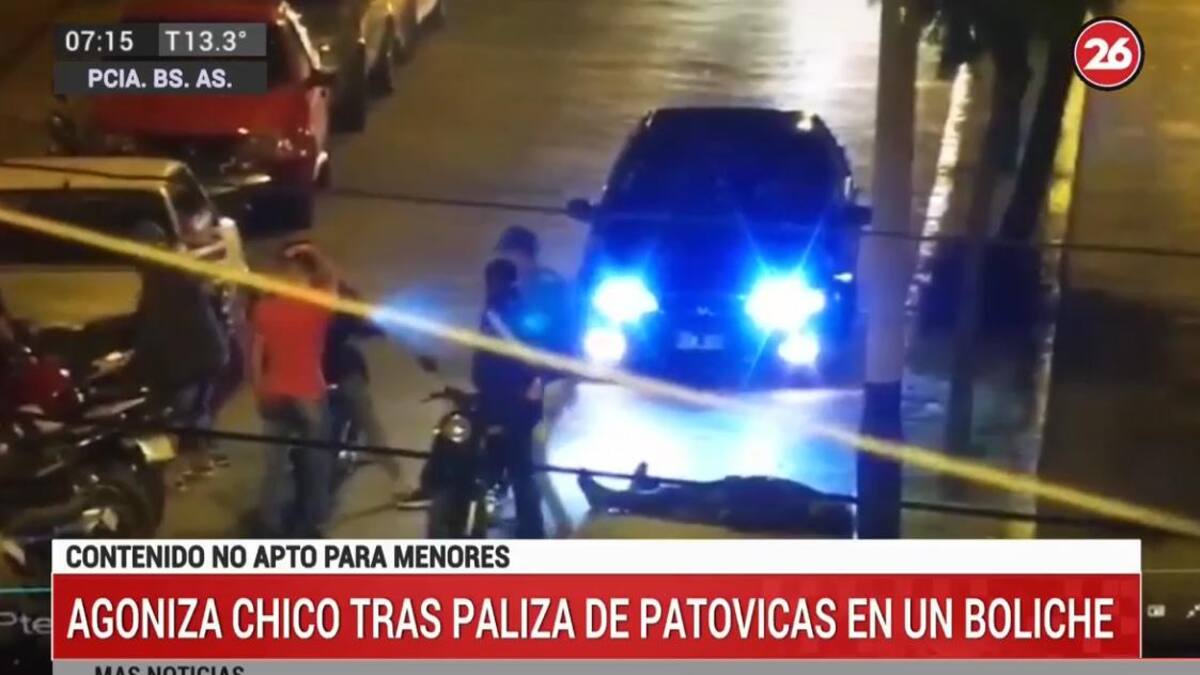 Brutal golpiza de patovicas a joven en puerta de boliche: está en grave estado, Canal 26