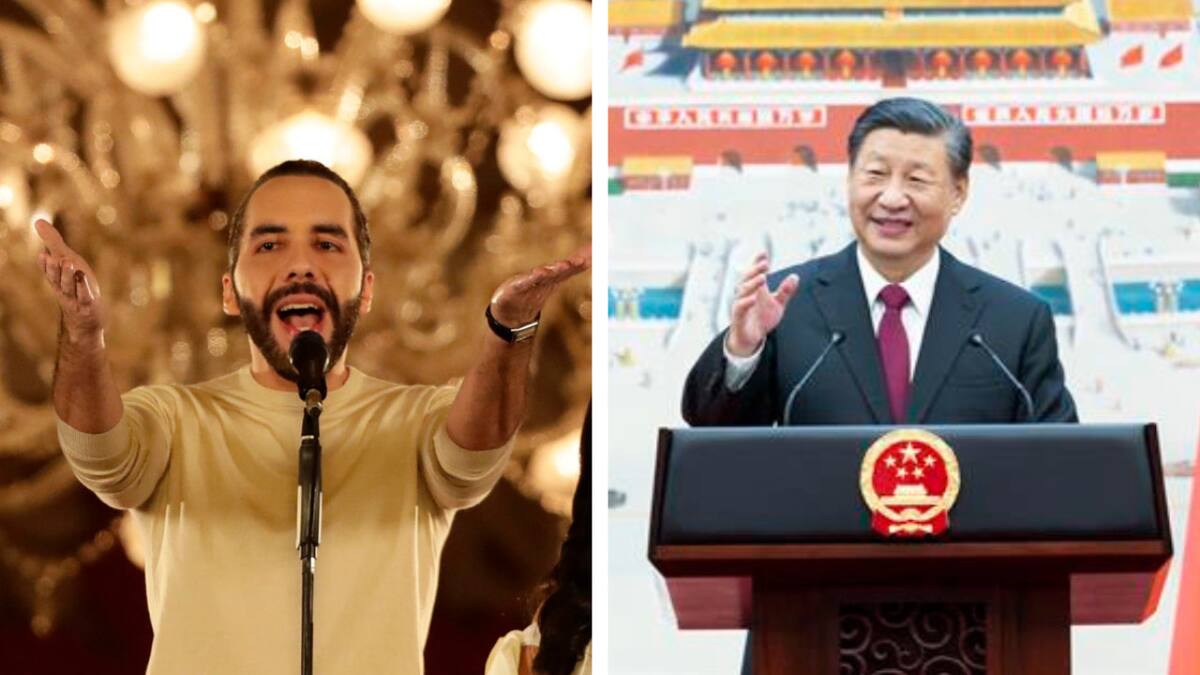 Bukele y Xi. Foto: EFE