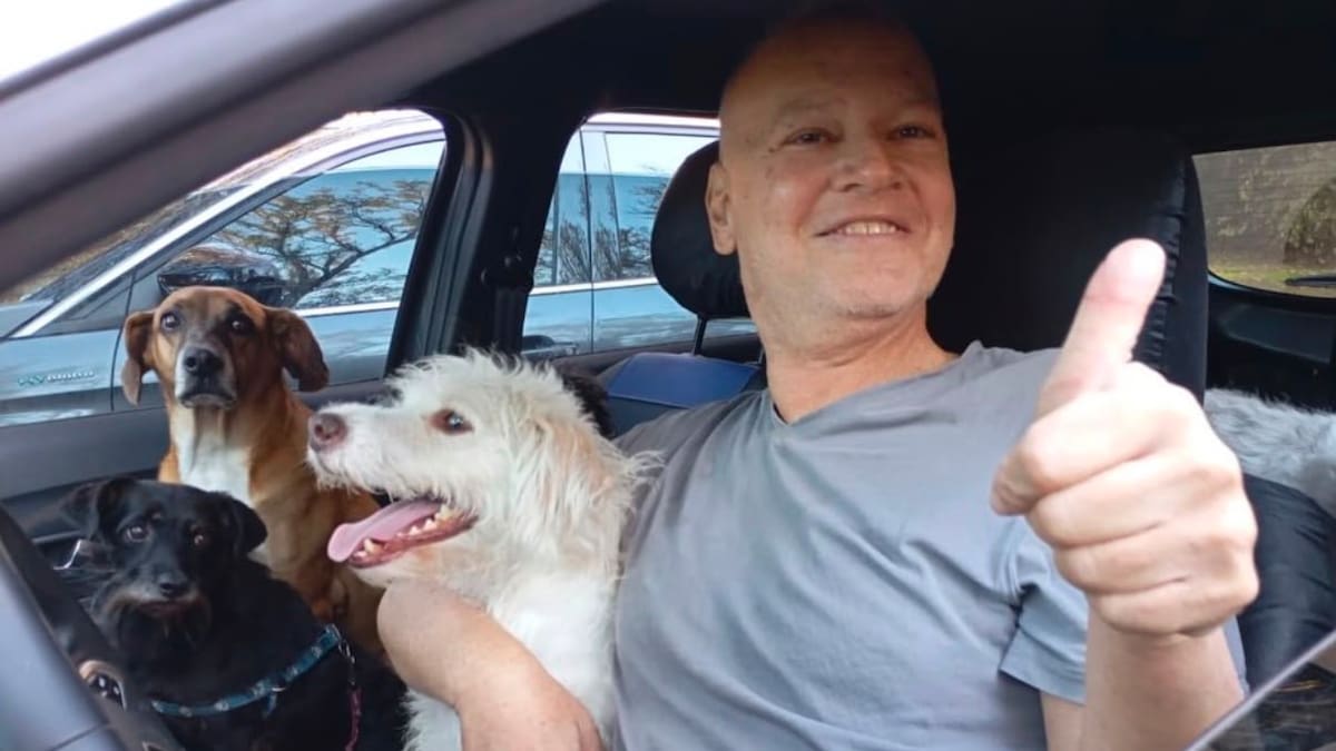 Buscan una familia para Tony, el último perro de Leandro Rud: tiene una discapacidad motriz y era su gran mimado