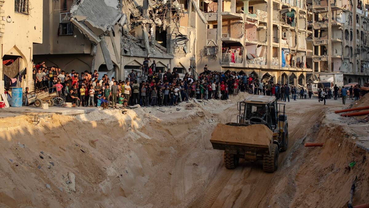 Búsqueda de restos de rehenes en Gaza.