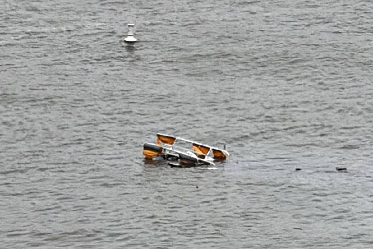 Caída de helicóptero en el río Hudson. Foto: captura