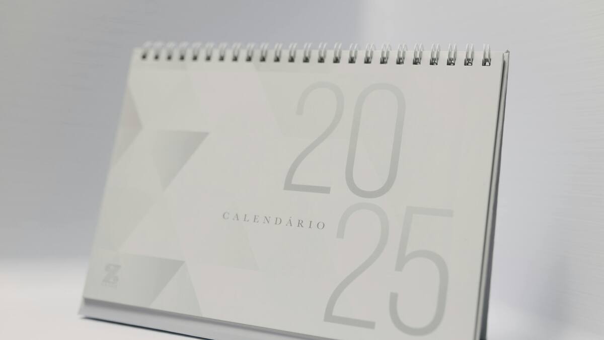 Calendario 2025. Foto: Pexels.