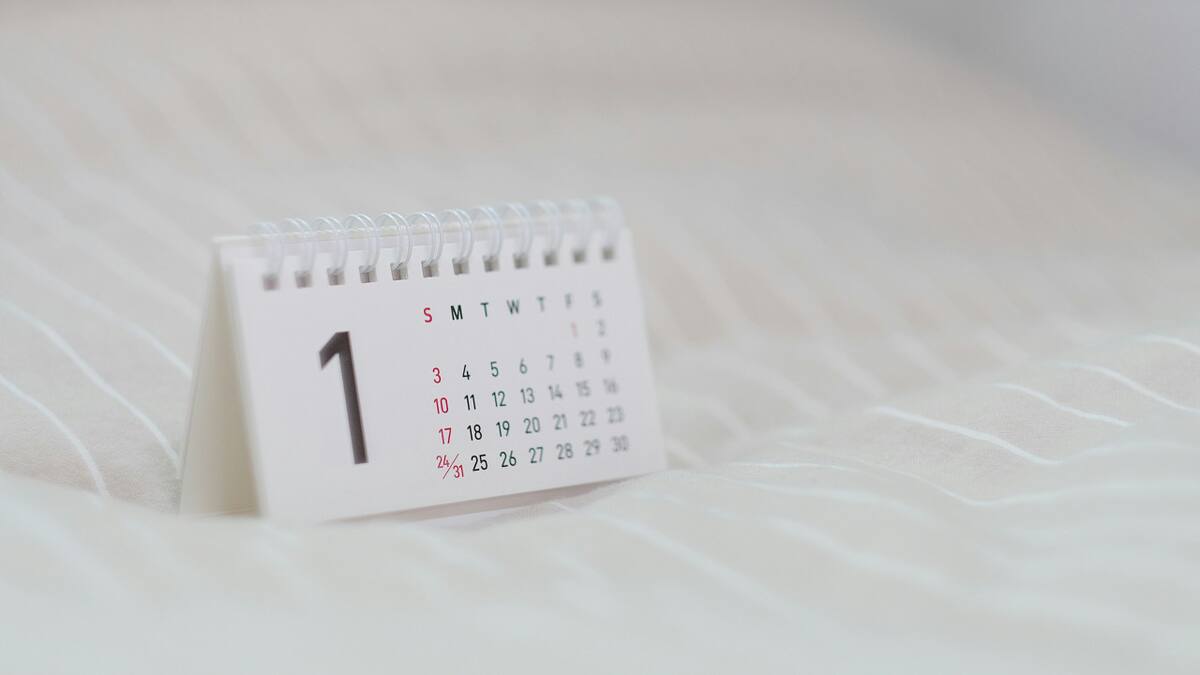 Calendario. Foto: Unsplash