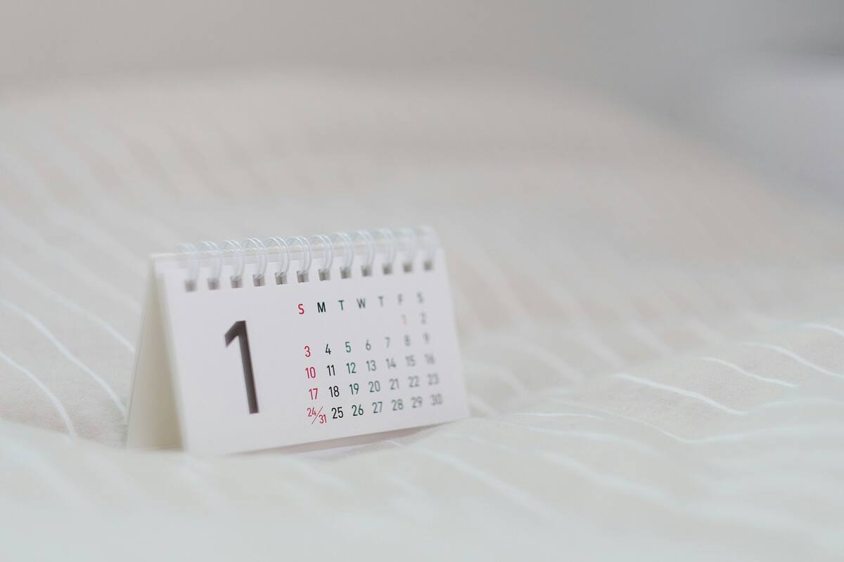 Calendario. Foto: Unsplash